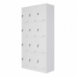 Locker Metalico 12 Puertas Blanco