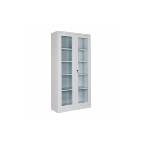 Gabinete Con Puertas Completas De Vidrio 1.80 Blanco