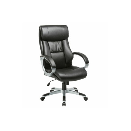 Sillon Ejecutivo Con Brazos Vinil Negro