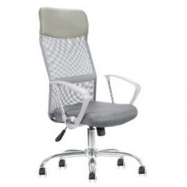 Silla Ejecutiva ECO para Oficina con Base Cromada / Blanca