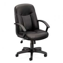 Silla Ejecutiva en Piel Negra HVL601SB11T